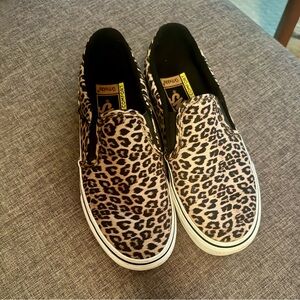 VANS Classic Slilp On Leopard Print Deluxe Comfort